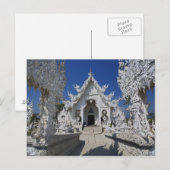 De nieuwe witte tempel van Wat Rong Khun in Briefkaart (Voorkant / Achterkant)