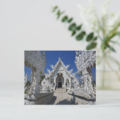 De nieuwe witte tempel van Wat Rong Khun in Briefkaart (Staand voorkant)