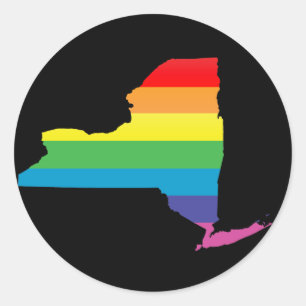 de nieuwe york trots . ronde sticker