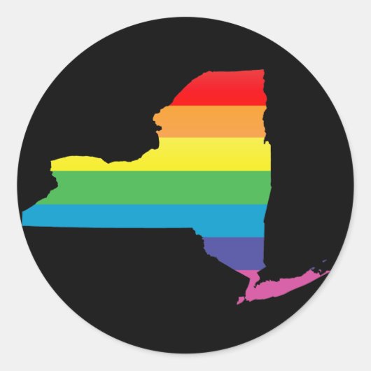 de nieuwe york trots . ronde sticker (Voorkant)