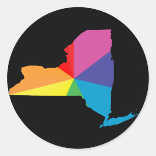 de nieuwe york trots . ronde sticker