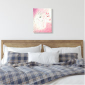 De nieuwsgierige Arabische Paarden Canvas Afdruk (Insitu (Slaapkamer))