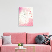 De nieuwsgierige Arabische Paarden Canvas Afdruk (Insitu (Woonkamer))