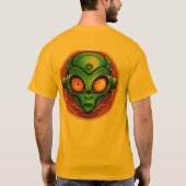 De nieuwsgierige groene zwerver t-shirt (Achterkant)