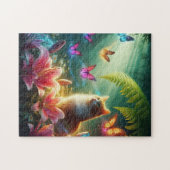 De Nieuwsgierige Kat & Haar Vlinders Legpuzzel (Horizontaal)