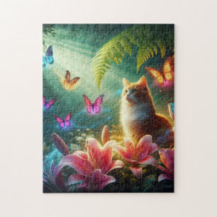 De Nieuwsgierige Kat & Haar Vlinders Legpuzzel