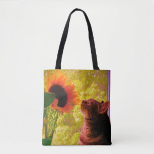 De nieuwsgierige tote bag