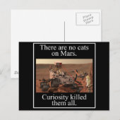 De Nieuwsgierigheid Rover van NASA & Geen Katten Briefkaart (Voorkant / Achterkant)