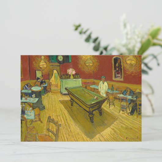 De Night Cafe van Vincent van Gogh Bedankkaart (Staand voorkant)