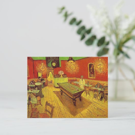 De Night Cafe van Vincent Van Gogh Briefkaart (Staand voorkant)