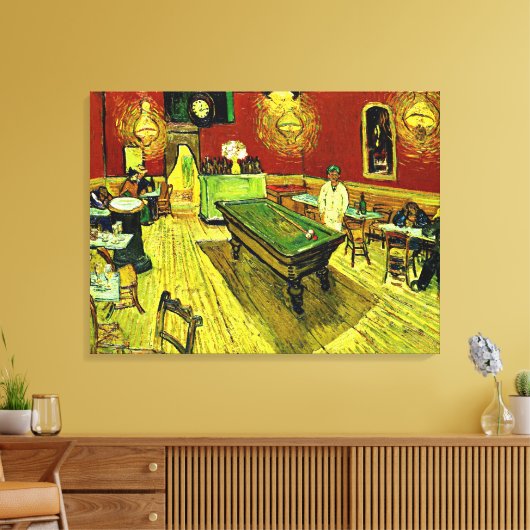 De Night Cafe van Vincent van Gogh Canvas Afdruk (Insitu (Woonkamer))