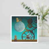 De Night Shift Moon Robots - Mini Print (Staand voorkant)