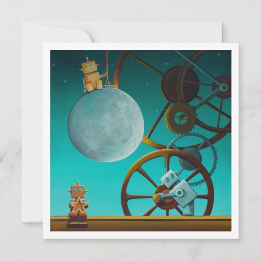 De Night Shift Moon Robots - Mini Print (Voorkant)