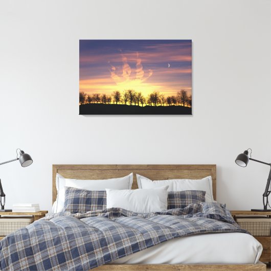De Night Sky Canvas afdrukken (Insitu (Slaapkamer))