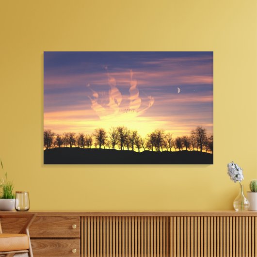 De Night Sky Canvas afdrukken (Insitu (Woonkamer))