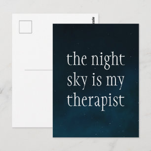 De Night Sky is mijn Therapist Dark Skies Gothic Briefkaart