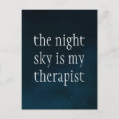 De Night Sky is mijn Therapist Dark Skies Gothic Briefkaart (Voorkant)