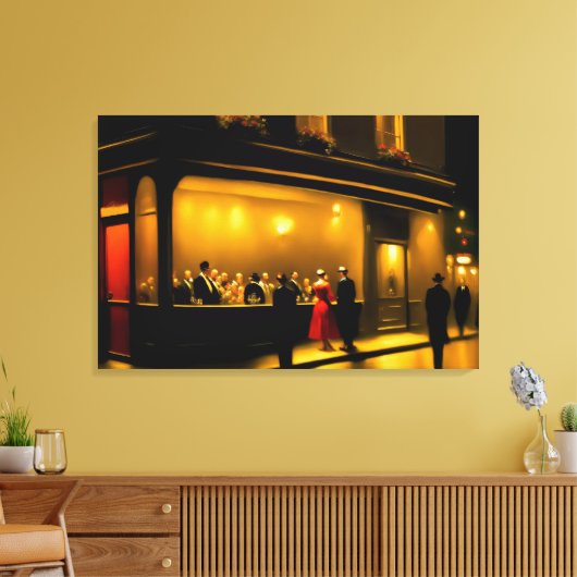 De Nightclub Canvas Afdruk (Insitu (Woonkamer))