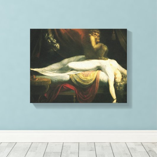 De Nightmare, Henry Fuseli Canvas Afdruk (Insitu (Houten vloer))