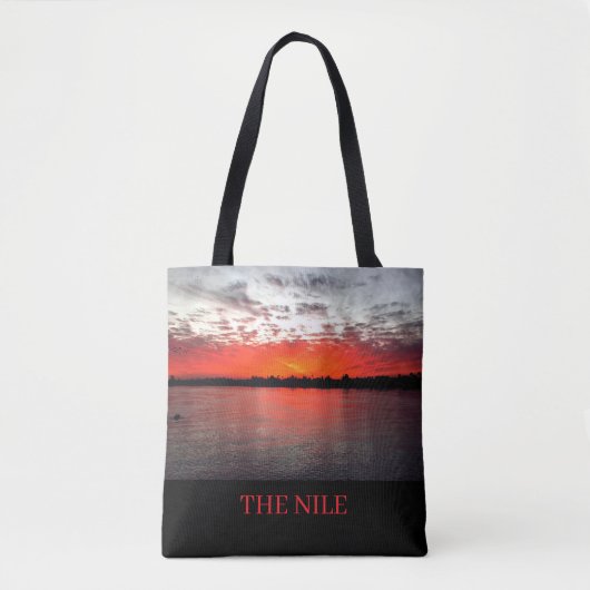 De Nijl, dramatische zonsondergang. Tote Bag (Voorkant)