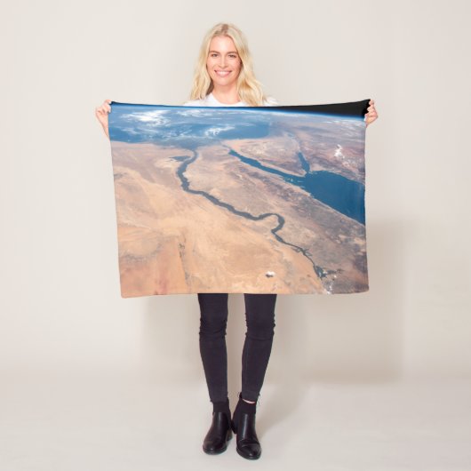 De Nijl, het Rode Zee en het Mediterrane Zee. Fleece Deken (In situ)