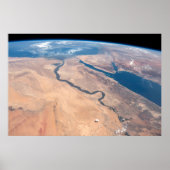 De Nijl, het Rode Zee en het Mediterrane Zee. Poster (Voorkant)