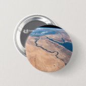 De Nijl, het Rode Zee en het Mediterrane Zee. Ronde Button 5,7 Cm (Voorkant /achterkant)