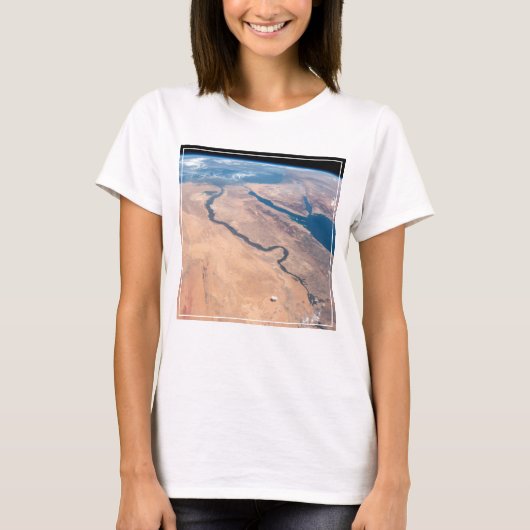 De Nijl, het Rode Zee en het Mediterrane Zee. T-shirt (Voorkant)