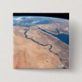 De Nijl, het Rode Zee en het Mediterrane Zee. Vierkante Button 5,1 Cm (Voorkant)