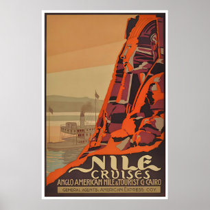 De Nijl Rivier Kunst Egypte Reis Poster Caïro