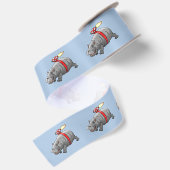 De nijlpaard met een jetpack satijnen lint (Achterkant)
