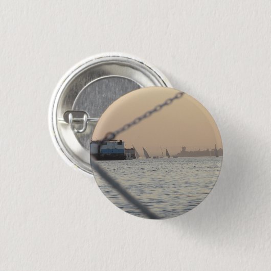 De Nile Sunset Badge Ronde Button 3,2 Cm (Voorkant /achterkant)