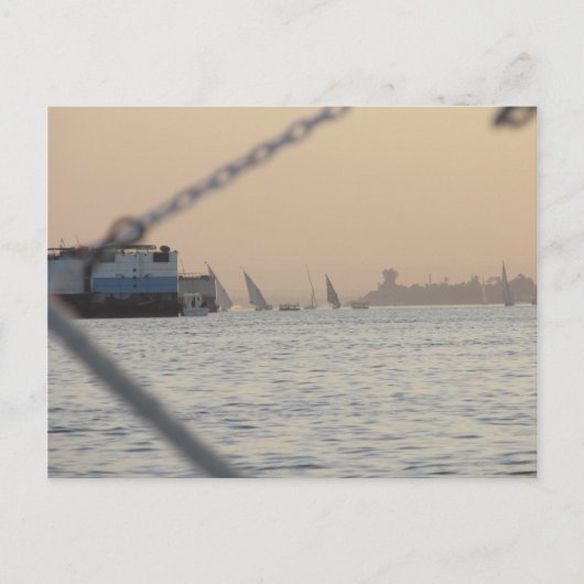 De Nile Sunset - Egypt Briefkaart (Voorkant)