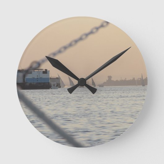 De Nile Sunset Ronde Klok (Voorkant)