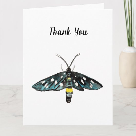 De Nine-Spotted Moth Amata phegea illustratie Bedankkaart (Voorkant)