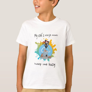 De ninja-bewegingen van mijn kat houden me bezig m t-shirt