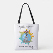 De ninja-bewegingen van mijn kat houden me bezig m tote bag (Achterkant)