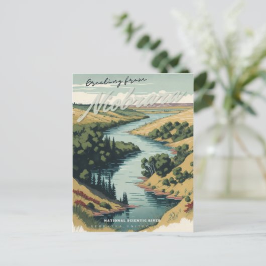 De Niobrara rivier Briefkaart (Staand voorkant)