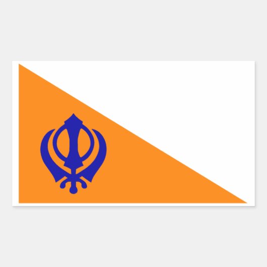 De Nishan Sahib Rechthoekige Sticker (Voorkant)