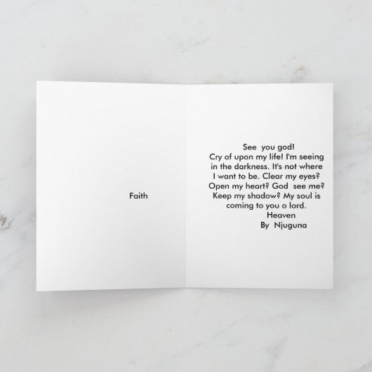 DE NJUGUNA-KAART BEDANKKAART (Binnen)