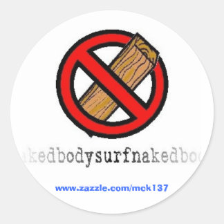 De No Board sticker van BSN Bodysurfing Apparel
