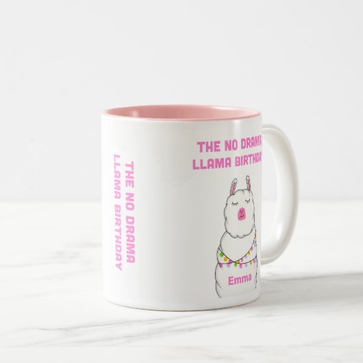 De No Drama Llama Two-Tone Coffee Mok (Voorkant rechts)