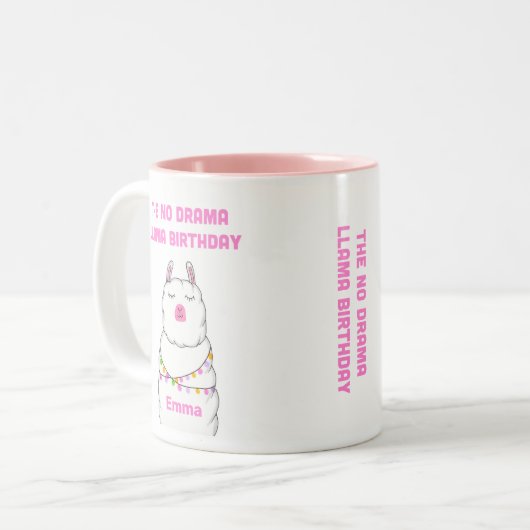De No Drama Llama Two-Tone Coffee Mok (Voorkant links)