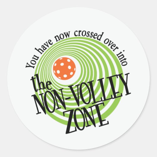 De no-volleyzone ronde sticker (Voorkant)