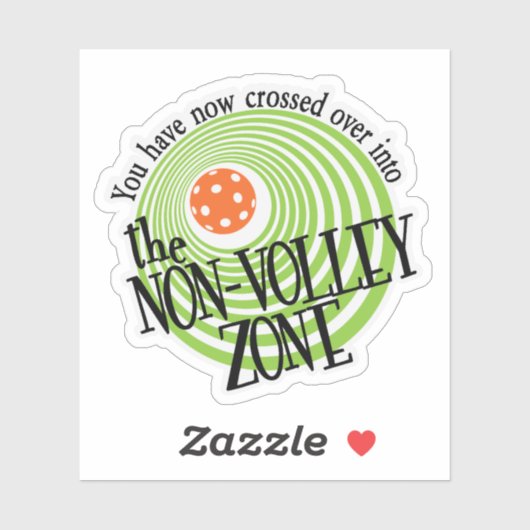 De no-volleyzone sticker (Vel)