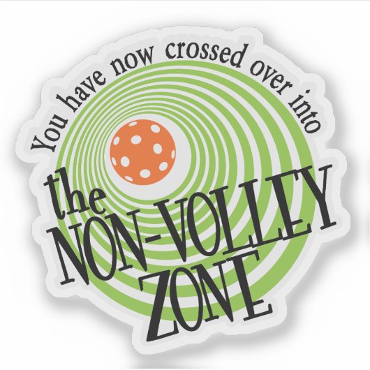 De no-volleyzone sticker (Voorkant)