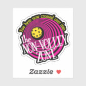 De no-volleyzone sticker (Vel)