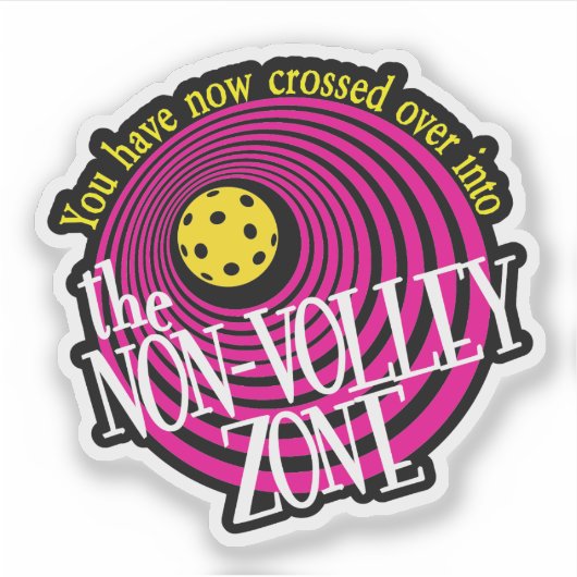 De no-volleyzone sticker (Voorkant)