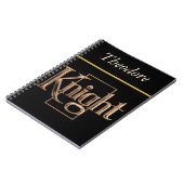 De nobele ridder luxe embleem notitieboek (Linkerzijde)