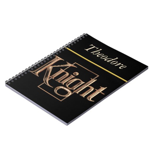 De nobele ridder luxe embleem notitieboek (Linkerzijde)